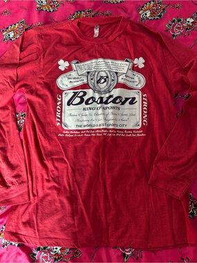 Boston King of Sports Kids' Long-Sleeve Shirt - Red